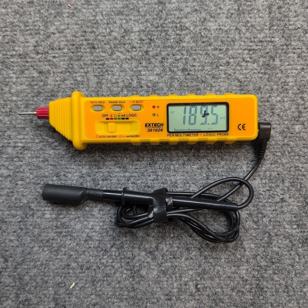 EXTECH 381626 Pen‎ Multimeter + Logic Probe AC/DC V, Ohm, Amp, Diode, Logic